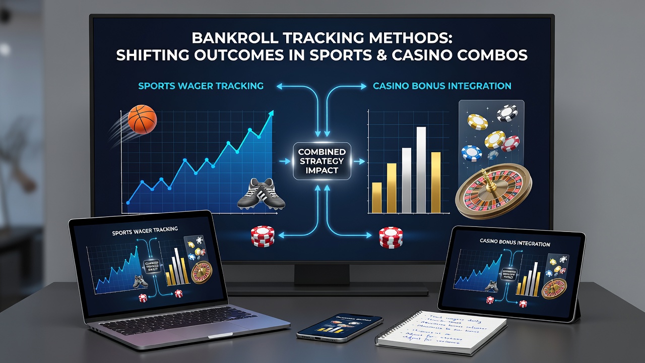 Detailed view of a digital spreadsheet tracking sports wagers alongside casino bonus funds with color-coded categories and progress indicators