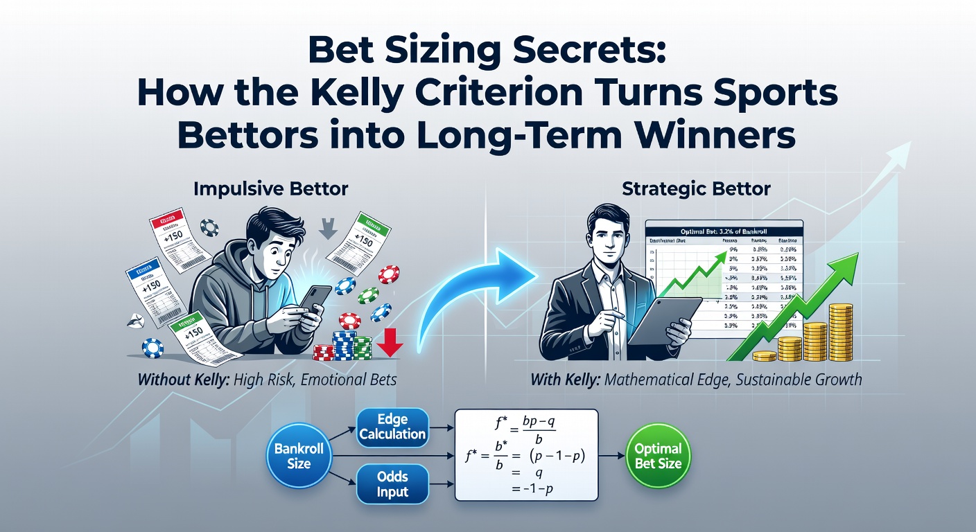 Graph illustrating Kelly Criterion bet sizing curve showing exponential bankroll growth over time