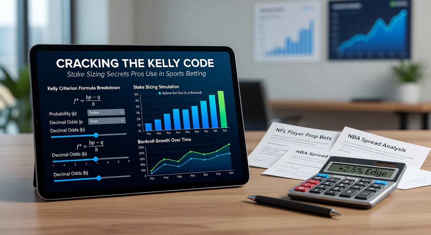 Comparison chart of full Kelly versus fractional Kelly bankroll growth trajectories over 100 simulated bets with a 55% win rate