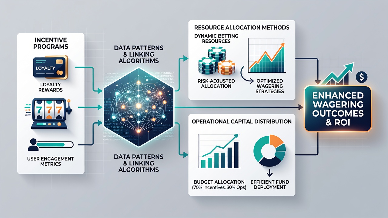 Visual representation of statistical correlations between rewards and betting fund distribution
