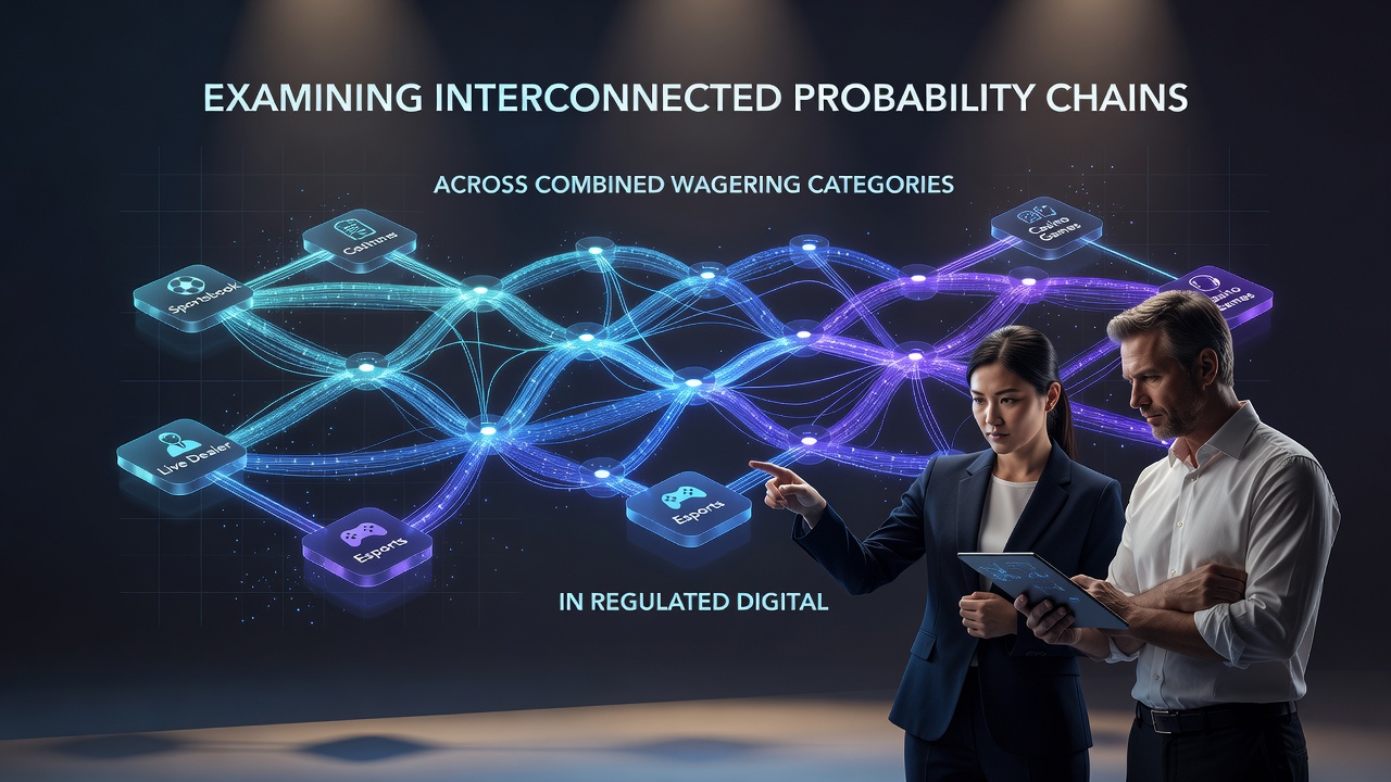 Analytics dashboard displaying probability chain calculations for combined sports and casino wagers