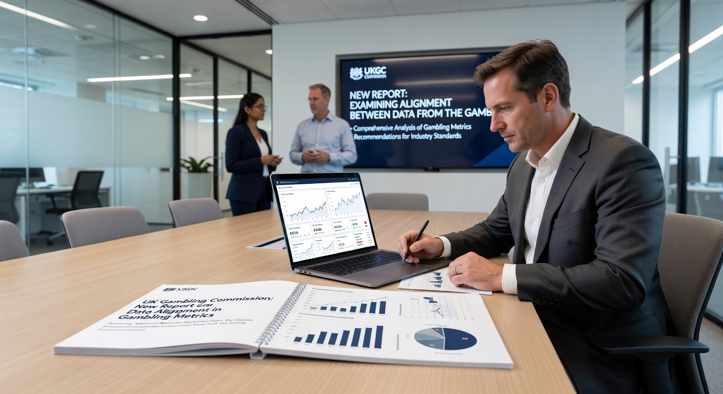 Infographic depicting stable 48% gambling participation rate among UK adults from the GSGB third wave, contrasted with revenue growth charts