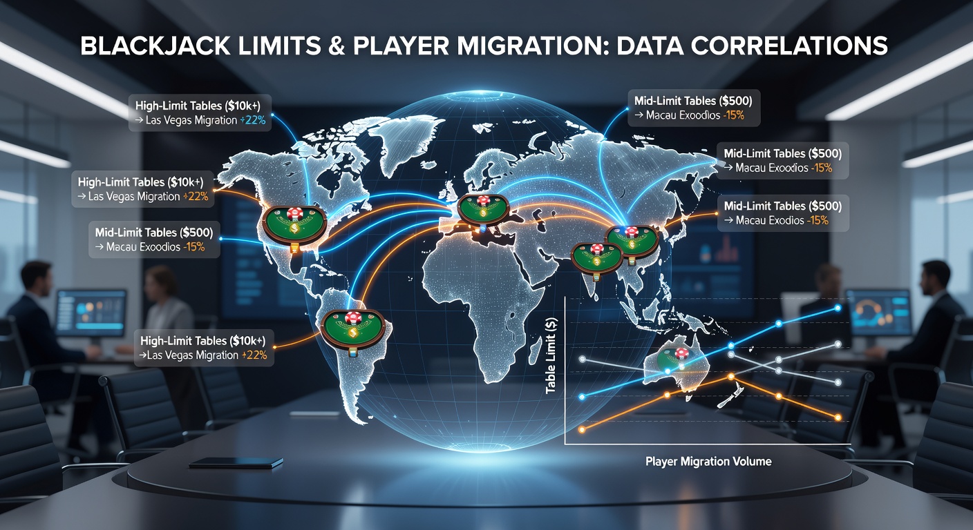 Heatmap illustrating professional player migration routes between casino regions based on table limit changes