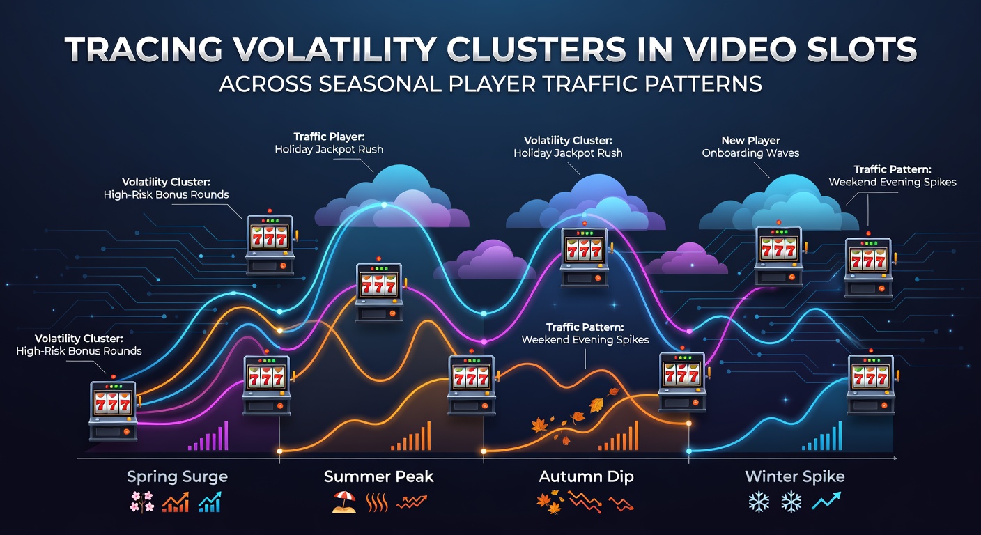 Data visualization showing volatility clusters mapped against seasonal player traffic patterns in video slots